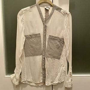 Helmut Lang Leather Details Blouse Size S
